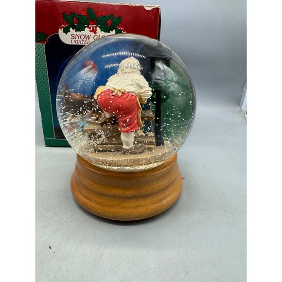 Breckenridge holidays Christmas Santa snow globe lighted musical Tawain READ - Picture 5 of 6
